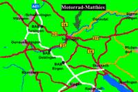 Anfahrt zu Motorrad-Matthies nach Tuttlingen-Nendingen
