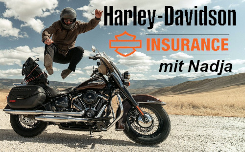 Harley-Versicherung Harley-Davidson Insurance mit Nadja