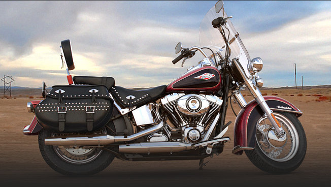 Softail Heritage Classic 2015 in Mysterious Red Sungo / Blackened Cayenne Sunglo